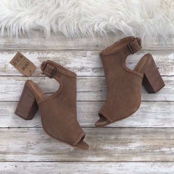 Anthropologie Shoes - Anthropologie Crevo Jenna Suede Peep Toe Bootie